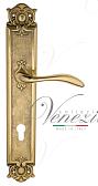 Дверная ручка Venezia на планке PL97 мод. Alessandra (полир. латунь) под цилиндр