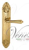Дверная ручка Venezia на планке PL90 мод. Vignole (полир. латунь) проходная