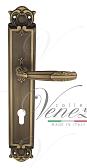 Дверная ручка Venezia на планке PL97 мод. Angelina (мат. бронза) под цилиндр