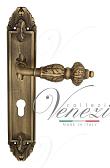 Дверная ручка Venezia на планке PL90 мод. Lucrecia (мат. бронза) под цилиндр