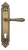 Дверная ручка Venezia на планке PL96 мод. Classic (мат. бронза) под цилиндр