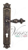 Дверная ручка Venezia на планке PL97 мод. Lucrecia (ант. бронза) под цилиндр