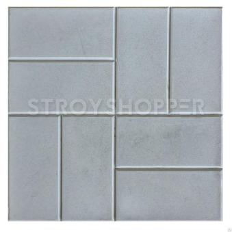 Тротуарная плитка 8 кирпичей серый